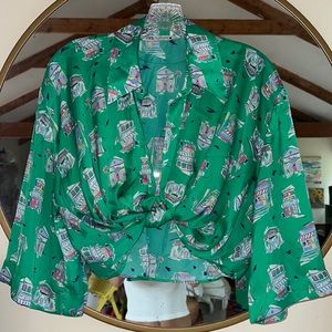 Zara cropped blouse